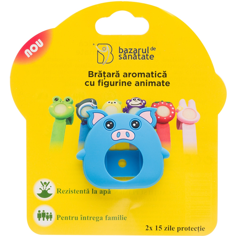 Bratara aromatica din silion anti tantari, 2 rezerve