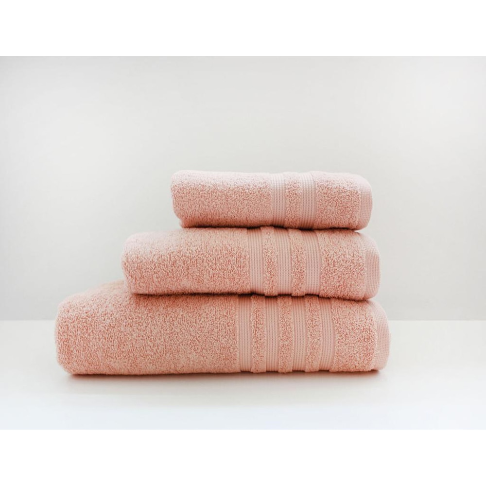 Set 3 prosoape baie MILA HOME Point, 50 x 90 cm, 70 x 140 cm, 100 x 150 cm, bumbac, somon savana