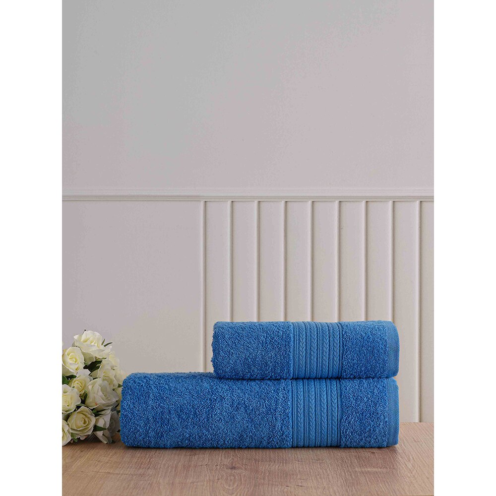 Set 2 prosoape baie MILA HOME Donatella, 70 x 140 cm, 50 x 90 cm, bumbac, navy