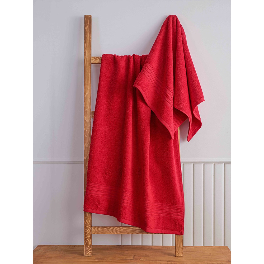 Set 2 prosoape baie MILA HOME Donatella, 70 x 140 cm, 50 x 90 cm, bumbac, rosu