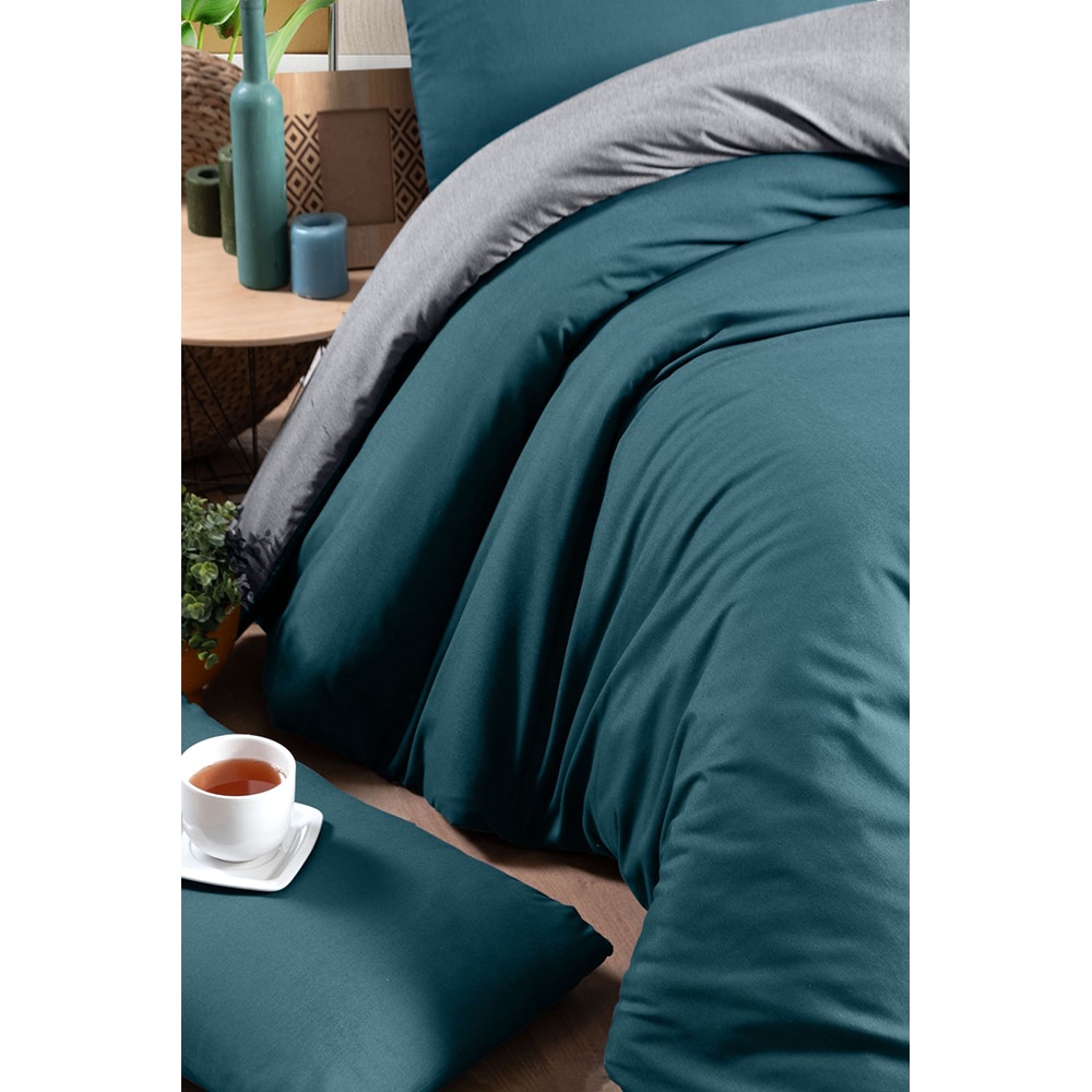 Lenjerie de pat Duo, 2 persoane, 100% bumbac, 160 x 200 cm, 4 piese