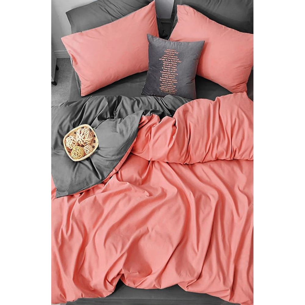 Lenjerie de pat Duo, 2 persoane, 100% bumbac, 160 x 200 cm, 4 piese