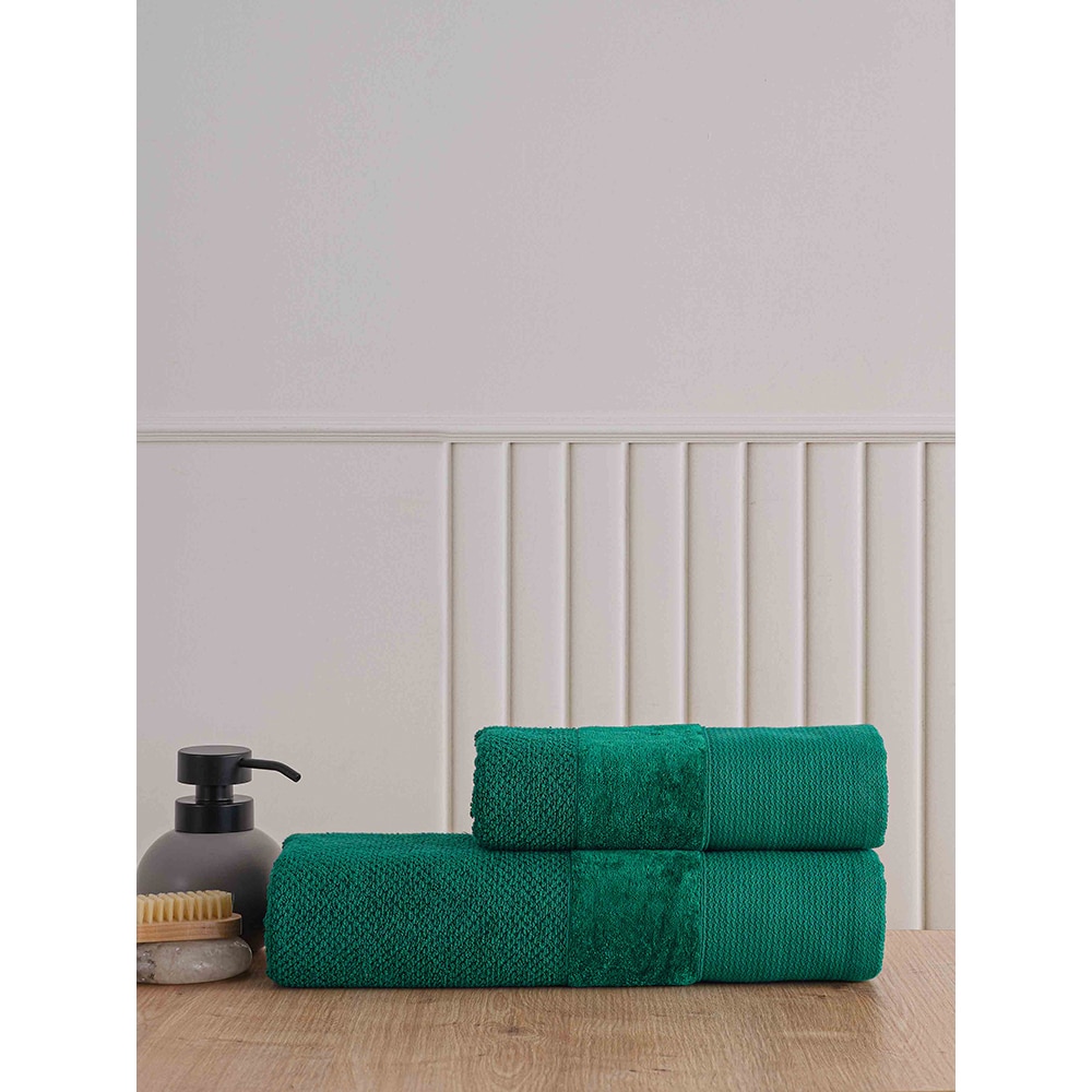 Set 2 prosoape baie MILA HOME Mia, 70 x 140 cm, 50 x 90 cm, bumbac, verde