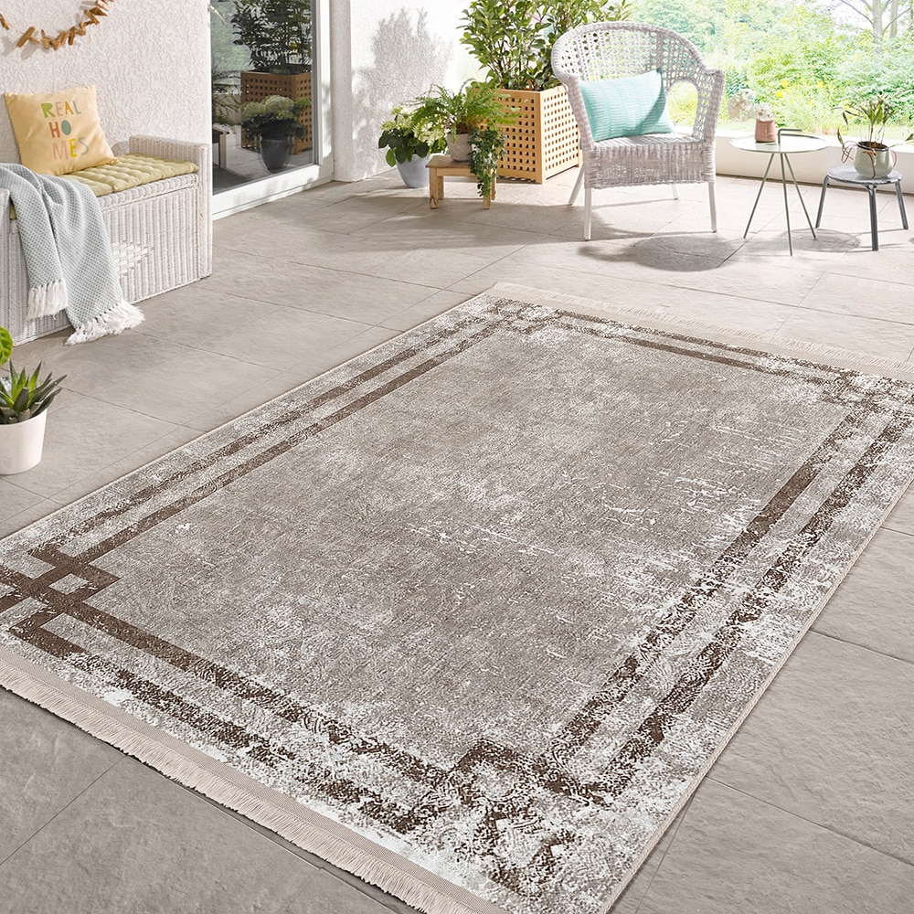 Covor living / dormitor Unique Classic, 160 x 230 cm, poliester, maro