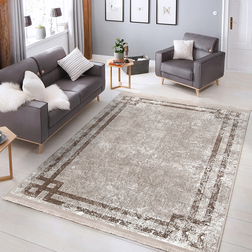 Covor living / dormitor Unique Classic, 160 x 230 cm, poliester, maro