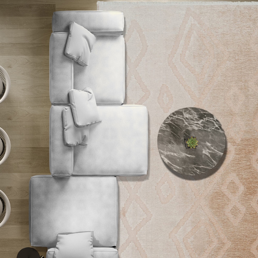 Covor living / dormitor Leo, 80 x 150 cm, bumbac, maro