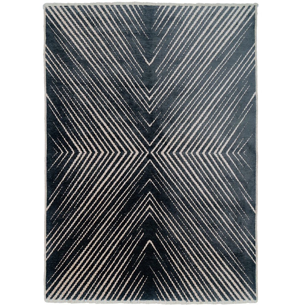 Covor living / dormitor Cosmos, 80 x 150 cm, bumbac, alb-negru