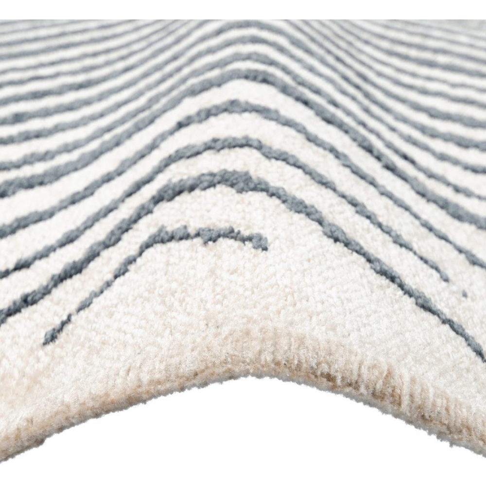 Covor living / dormitor Cosmos, 80 x 150 cm, bumbac, alb-negru