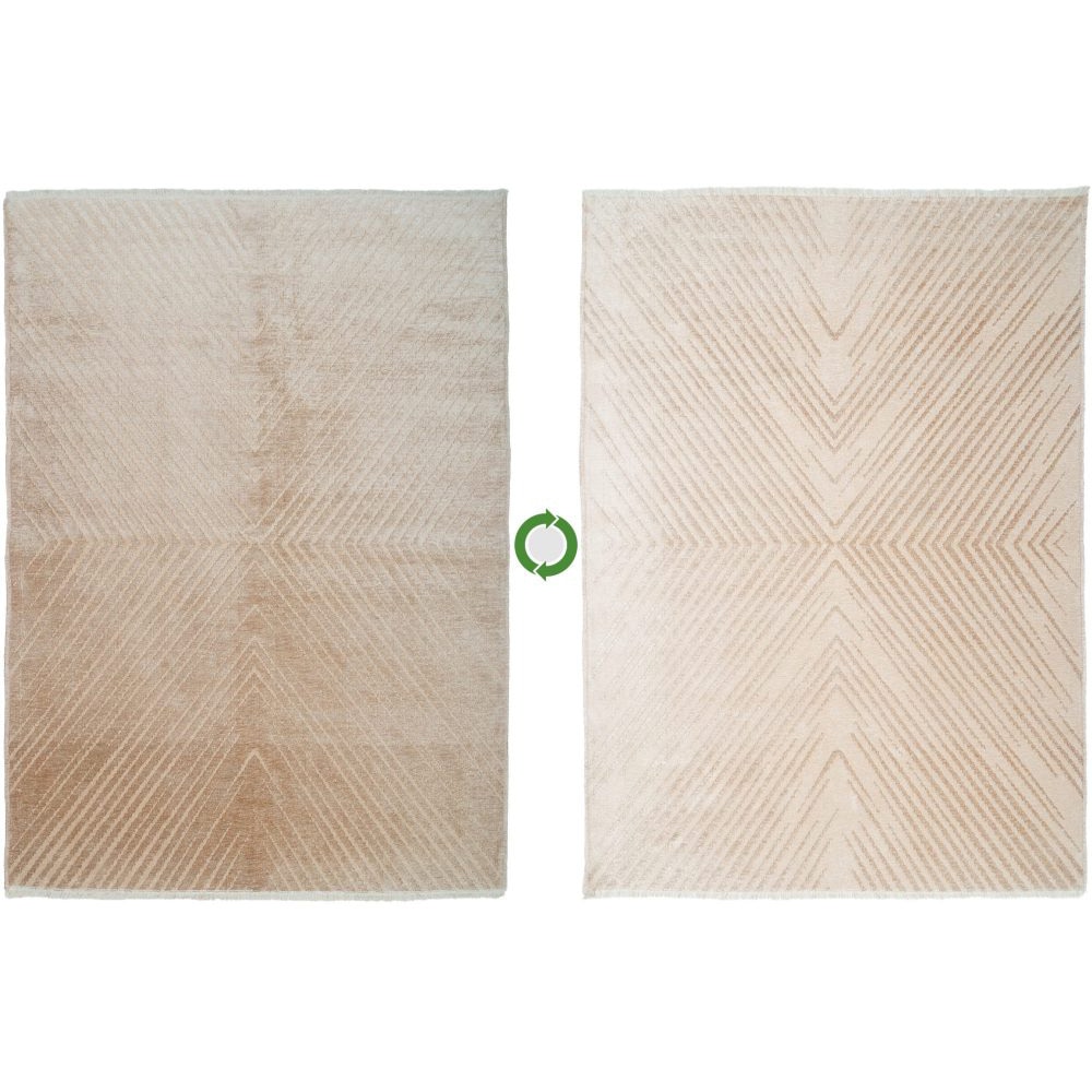 Covor living / dormitor Cosmos, 100 x 200 cm, bumbac, bej