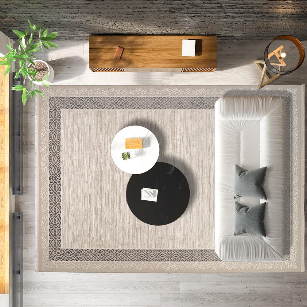 Covor living / dormitor Palazzo, 120 x 180 cm, polipropilena, bej-maro