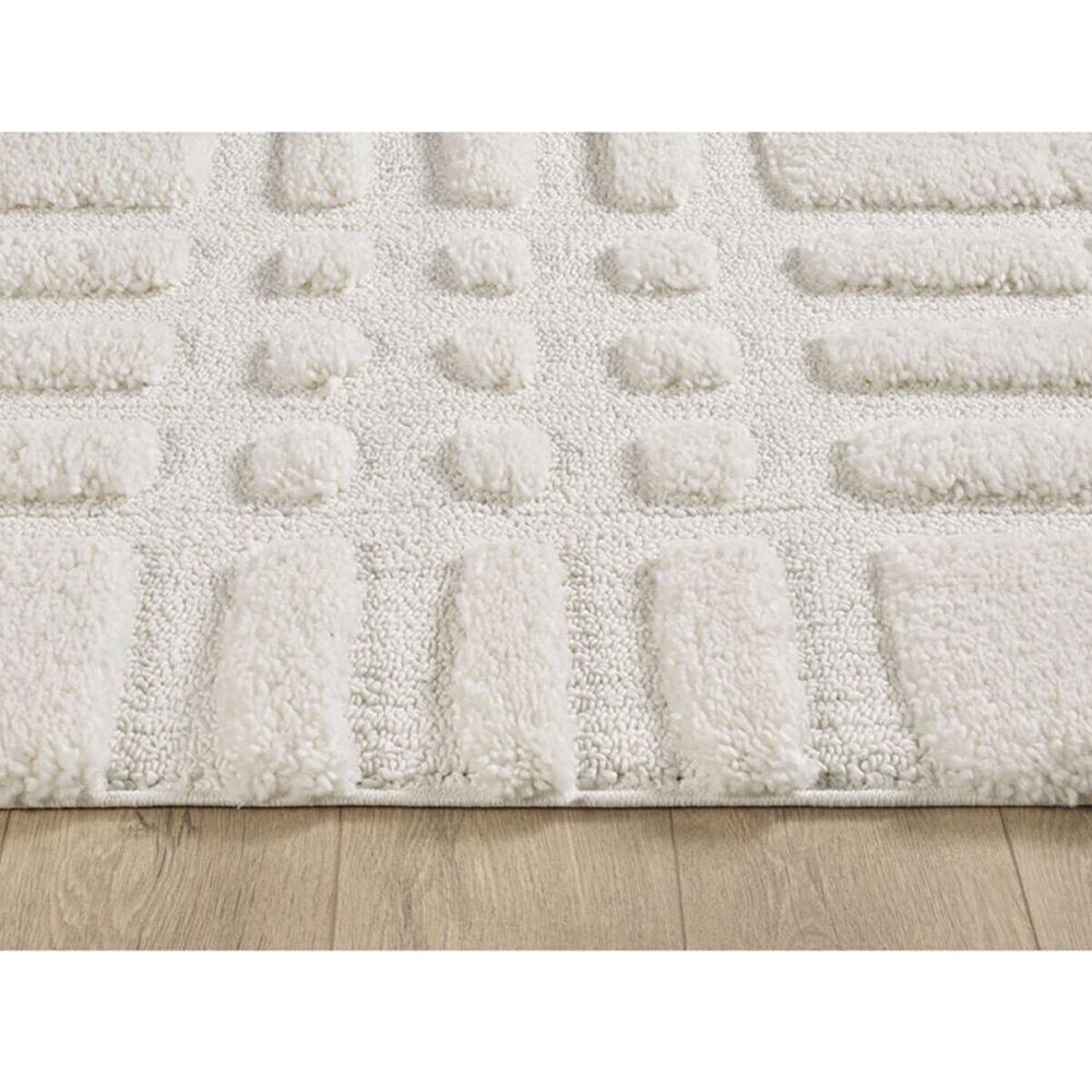 Covor living / dormitor Shaggy 2, 120 x 160 cm, polipropilena, alb