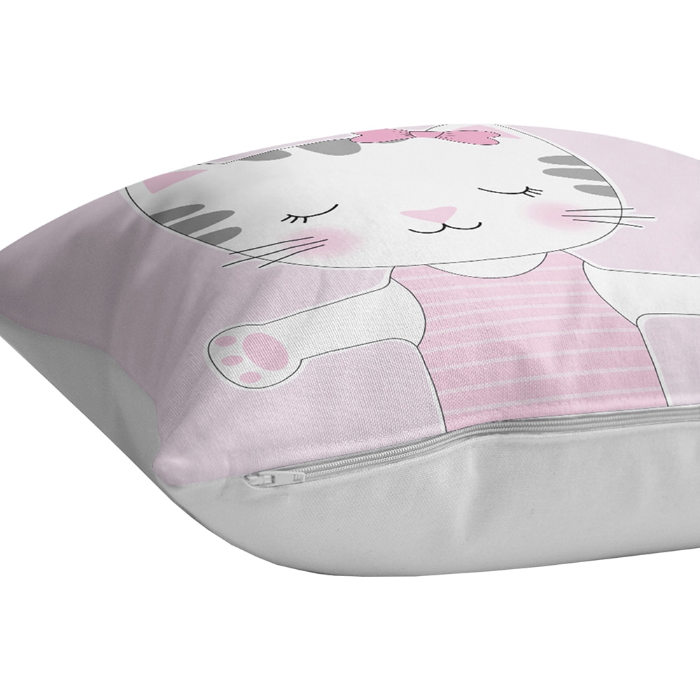 Fata perna decorativa Kids Collection YMK5, 30% bumbac + 70% poliester, 70 x 70 cm, roz