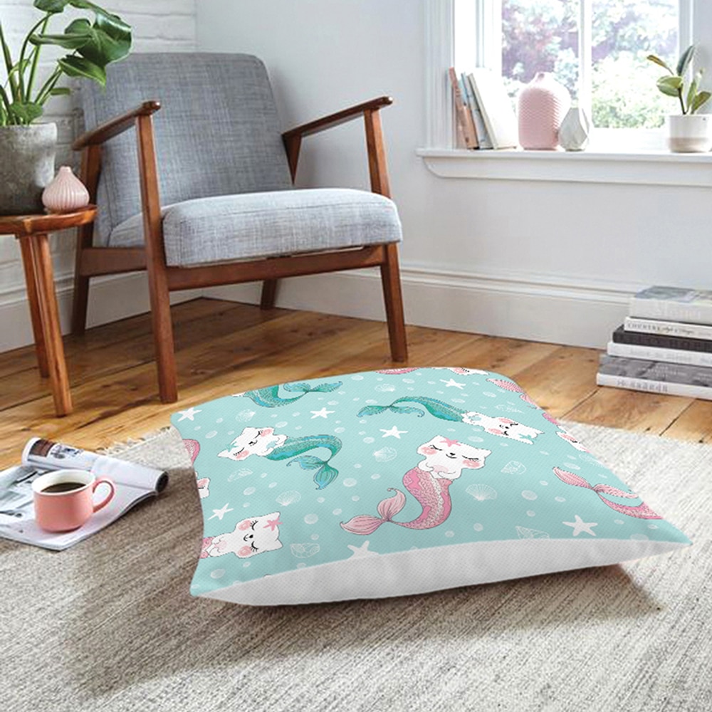 Fata perna decorativa Kids Collection, 30% bumbac + 70% poliester, 70 x 70 cm, verde