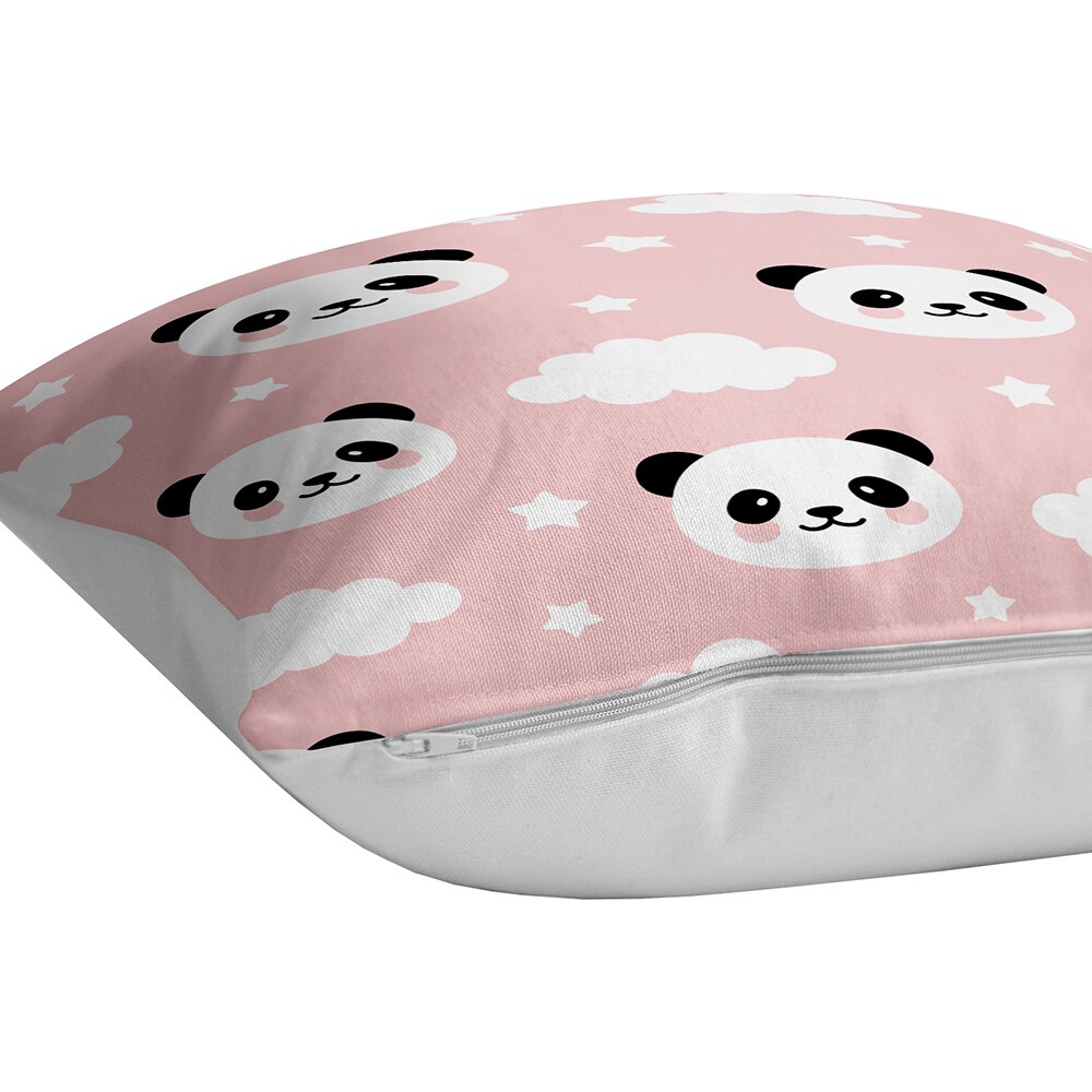 Fata perna decorativa Kids Collection, 30% bumbac + 70% poliester, 70 x 70 cm, alb-roz