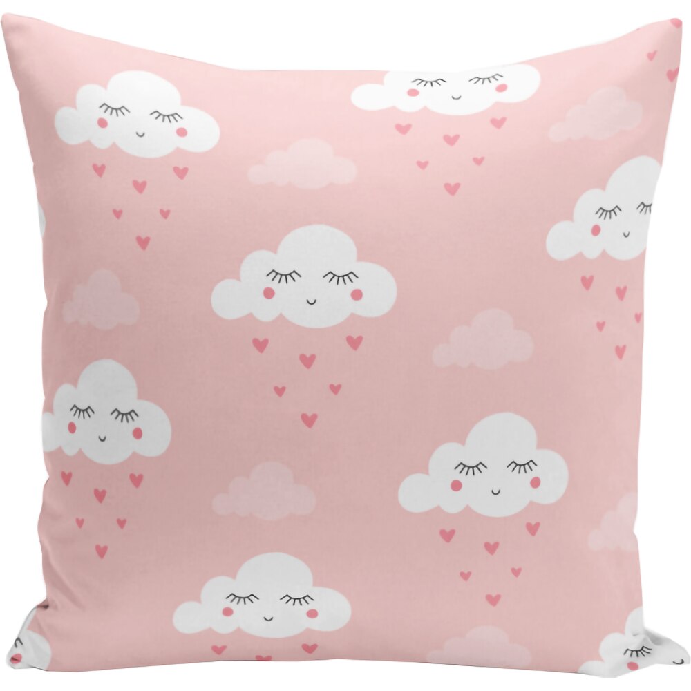 Fata perna decorativa Modern Cloud, 30% bumbac + 70% poliester, 43 x 43 cm, roz