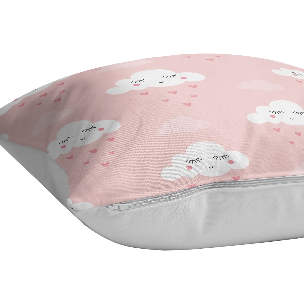 Fata perna decorativa Modern Cloud, 30% bumbac + 70% poliester, 43 x 43 cm, roz