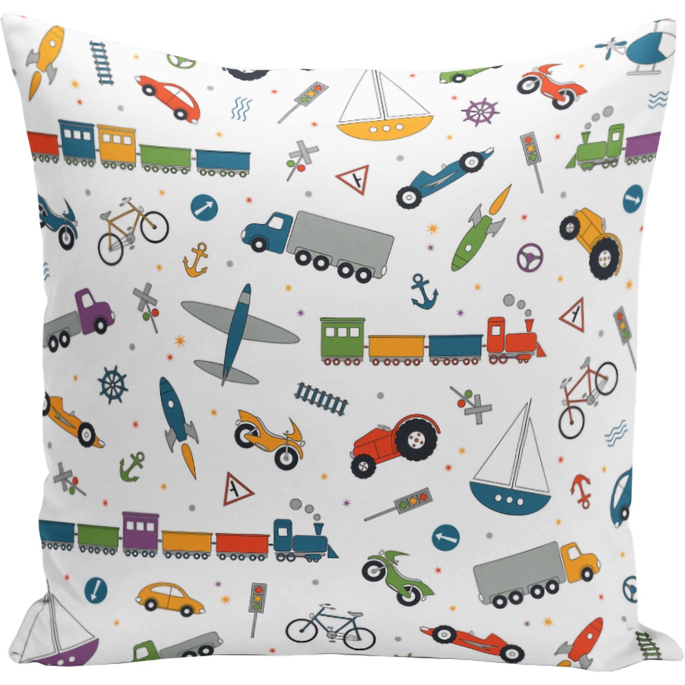 Fata perna decorativa Vehicles, 30% bumbac + 70% poliester, 43 x 43 cm, multicolor