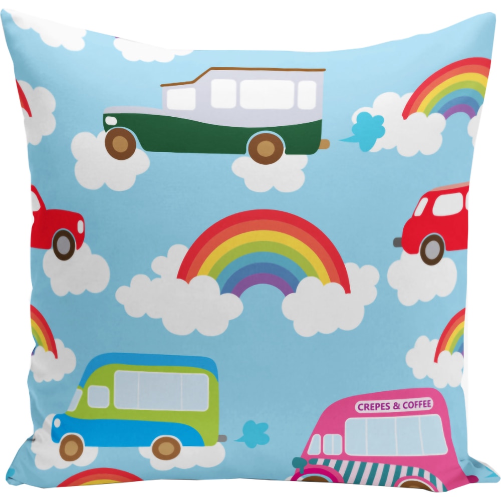 Fata perna decorativa Rainbow, 30% bumbac + 70% poliester, 43 x 43 cm, albastru