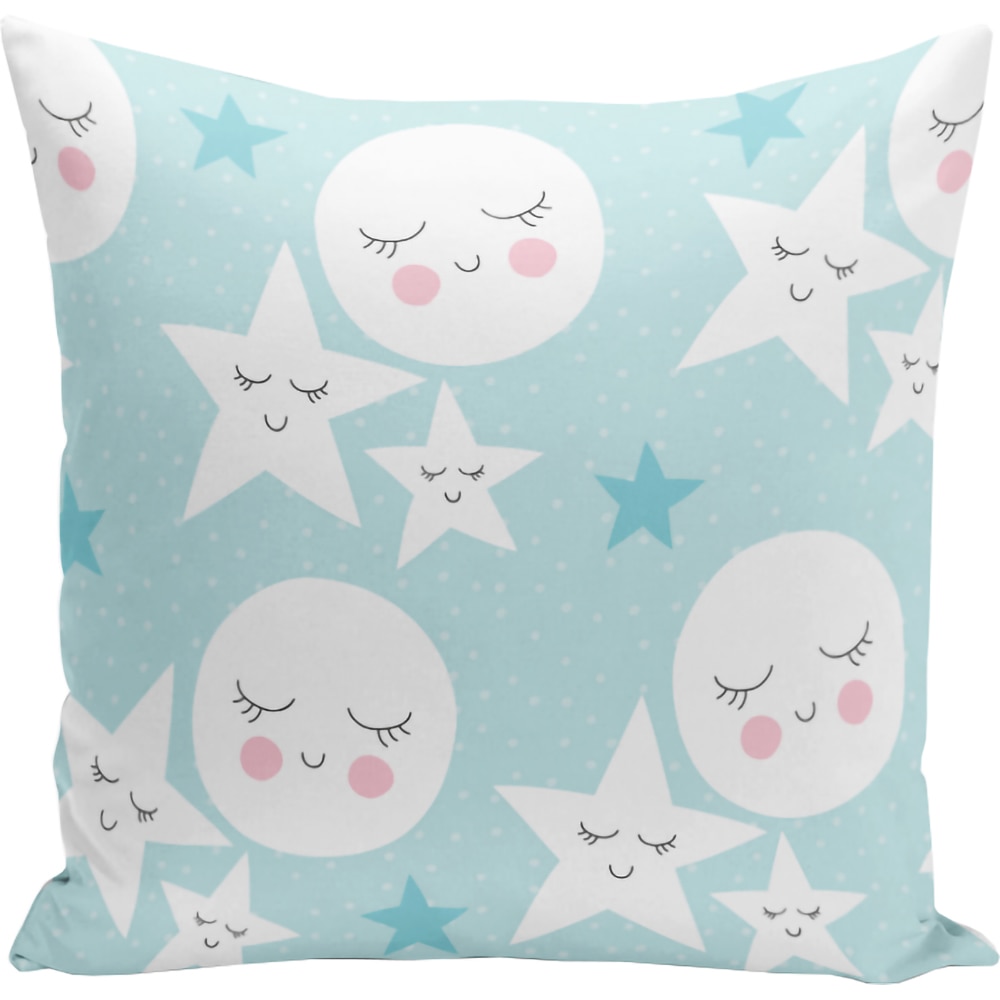 Fata perna decorativa Points Moon Star, 30% bumbac + 70% poliester, 43 x 43 cm, verde