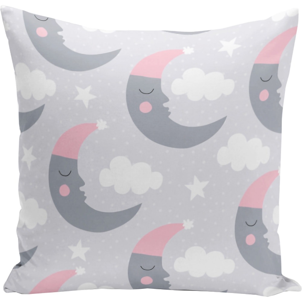Fata perna decorativa Moon and Cloud, 30% bumbac + 70% poliester, 43 x 43 cm, gri