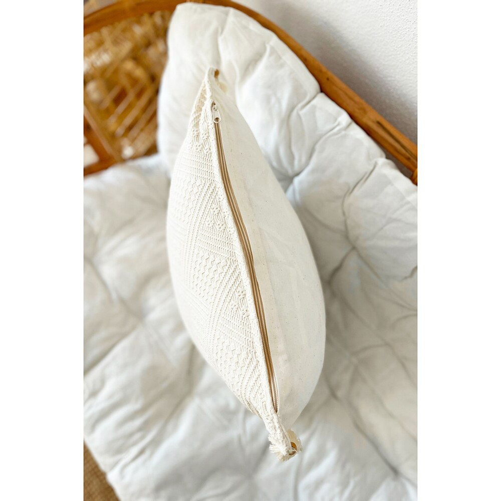 Set 6 fete de perna decorativa Natural, 100% bumbac, 43 x 43 cm, 35 x 55 cm, bej