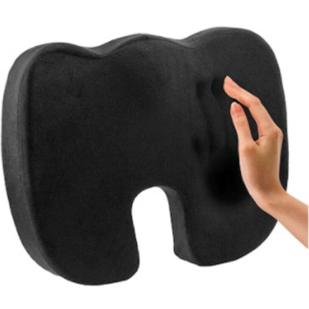 Perna ortopedica pentru sezut MILA HOME NAY3, spuma cu memorie, 35 x 45 cm, negru