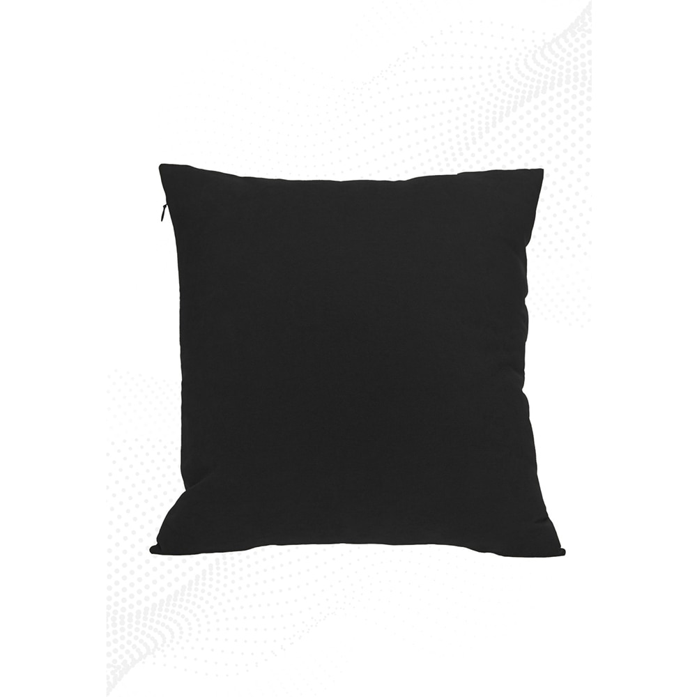Fata perna decorativa Plain, 100% poliester, 45 x 45 cm, negru