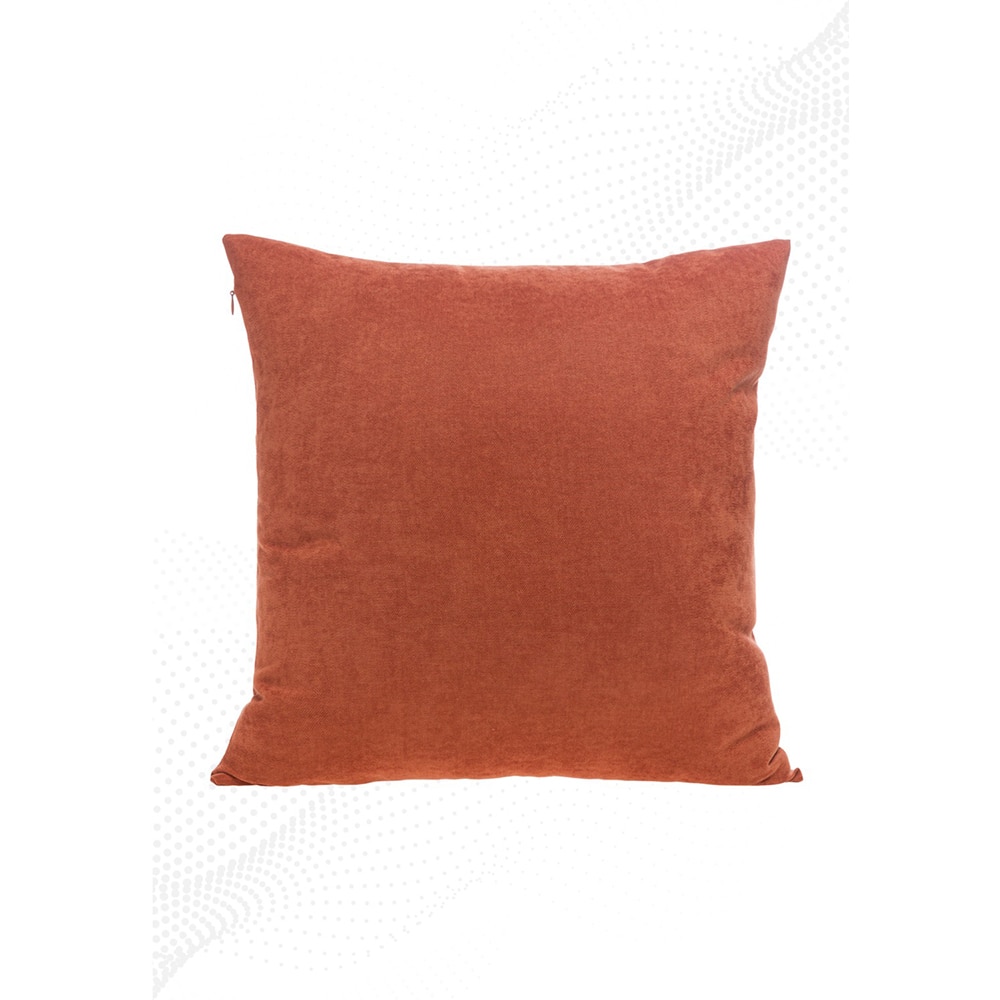 Fata perna decorativa Plain, 100% poliester, 45 x 45 cm, caramiziu