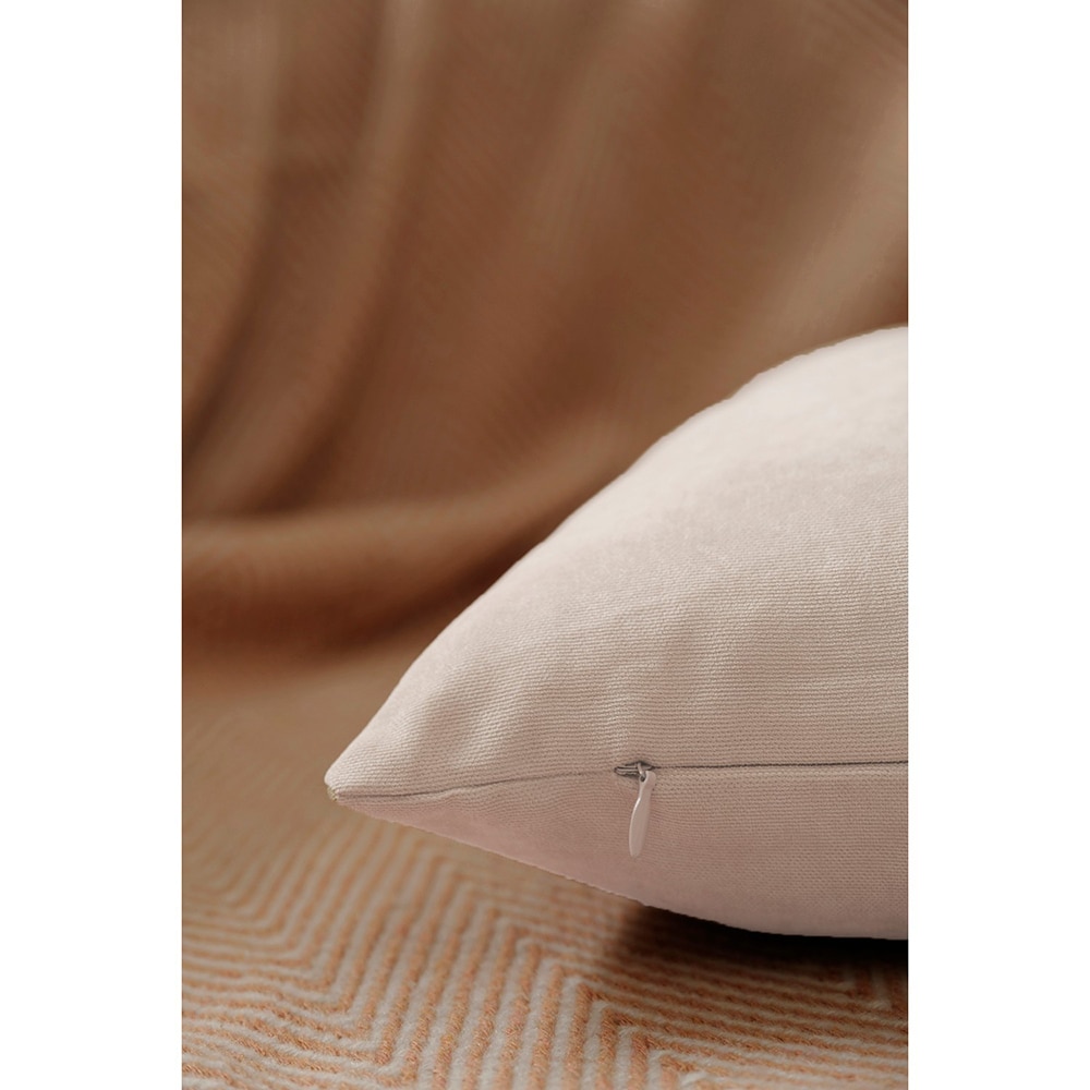 Fata perna decorativa Plain, 100% poliester, 45 x 45 cm, crem