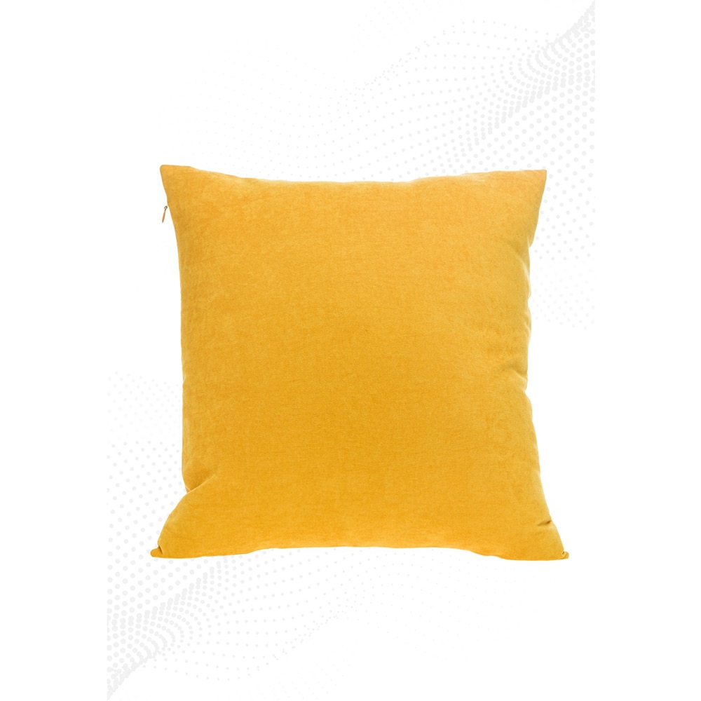 Fata perna decorativa Plain, 100% poliester, 45 x 45 cm, galben