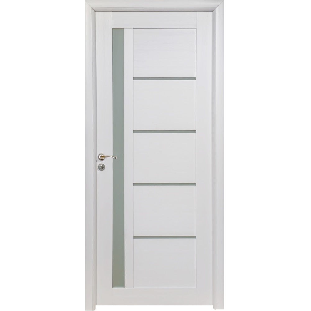 Usa interior U72, cu geam, reversibila, MDF, 70 x 204 cm, alb