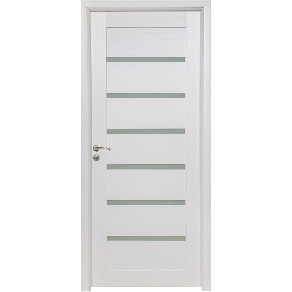 Usa interior U73, cu geam, reversibila, MDF, 70 x 204 cm, alb