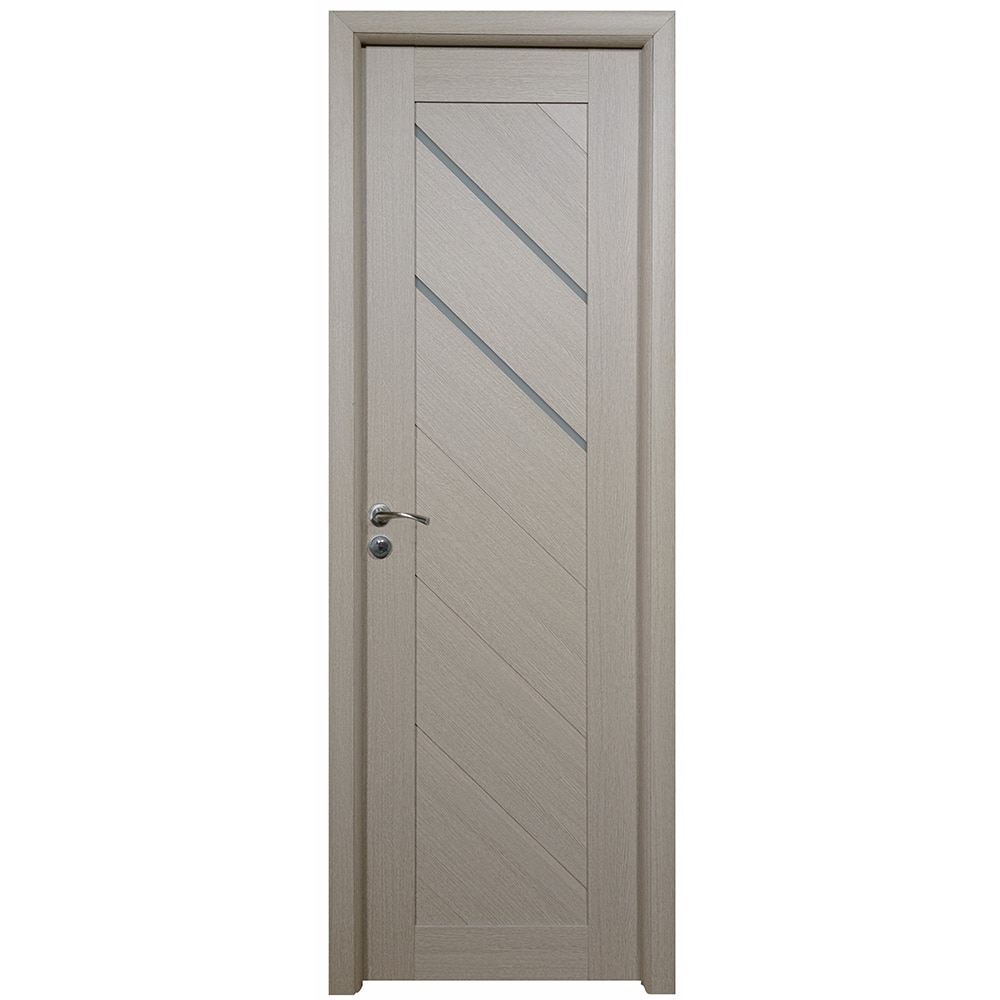 Usa interior U77, cu geam, reversibila, MDF, 60 x 204 cm, crem