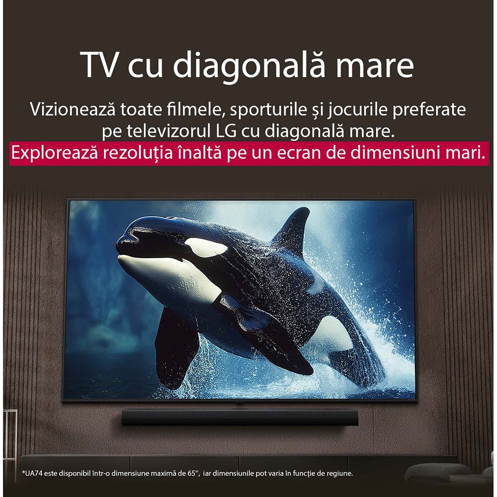 Televizor LED Smart LG 55UA74003LB, Ultra HD 4K, 139cm