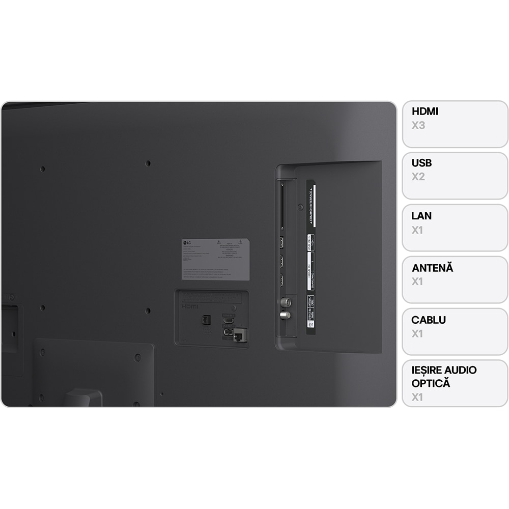 Televizor NanoCell Smart LG 43NANO81A3A, Ultra HD 4K, HDR, 108cm