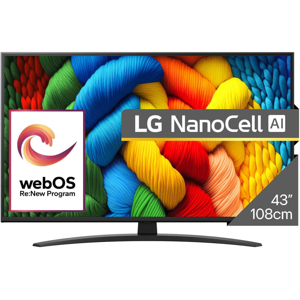 Televizor NanoCell Smart LG 43NANO81A3A, Ultra HD 4K, HDR, 108cm
