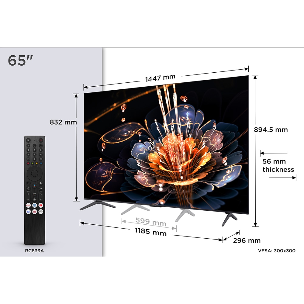 Televizor MiniLed Smart TCL 65C69KS, Ultra HD 4K, HDR, 164cm