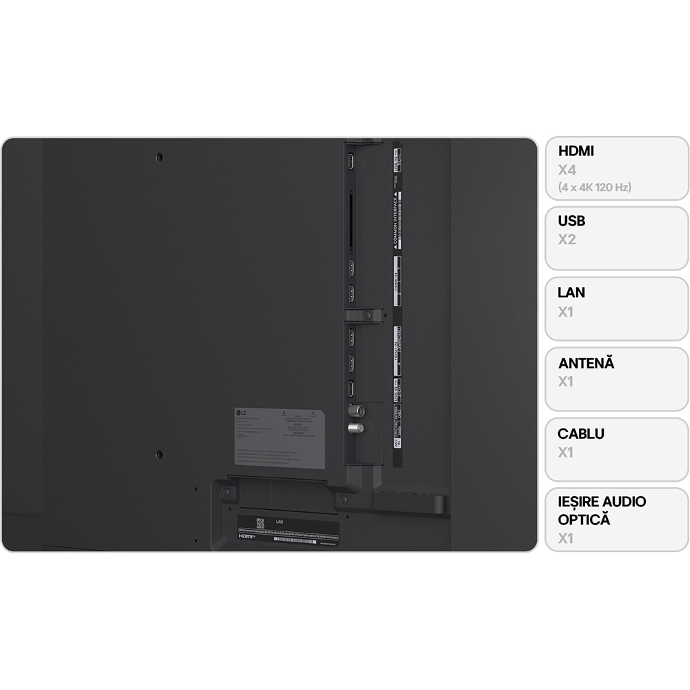 Televizor QNED Evo MiniLED Smart LG 65QNED86A3A, Ultra HD 4K, HDR, 164cm