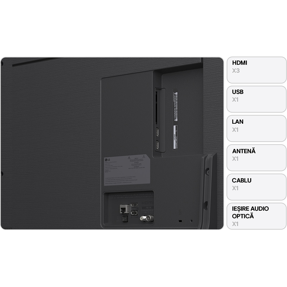 Televizor QNED Smart LG 75QNED82A3B, Ultra HD 4K, HDR, 189cm