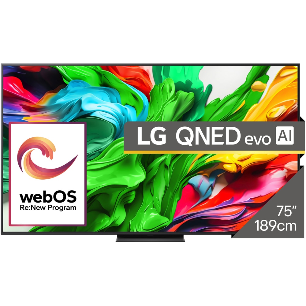 Televizor QNED Evo MiniLED Smart LG 75QNED86A3A, Ultra HD 4K, HDR, 189cm