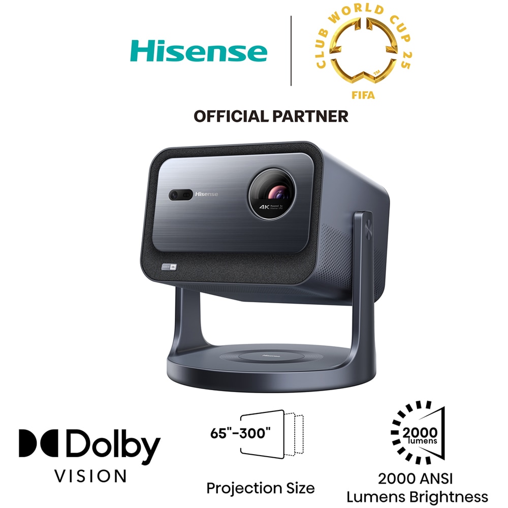 Mini Proiector Smart HISENSE C2, Ultra HD 4K, HDR10+, 165-762cm