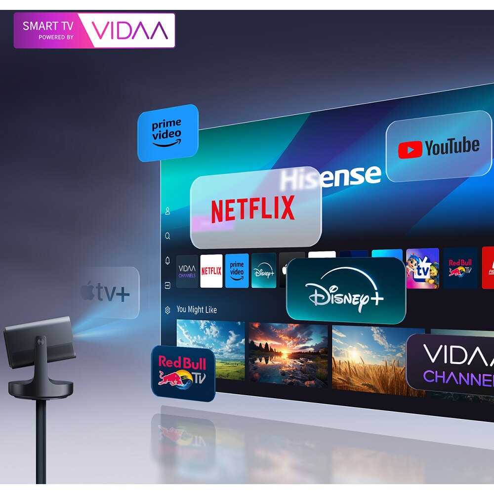 Mini Proiector Smart HISENSE C2 Ultra, Ultra HD 4K, HDR10+, 165-762cm