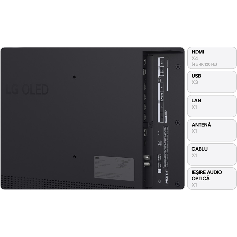 Televizor OLED Evo Smart LG 42C51LA, Ultra HD 4K, HDR, 105cm