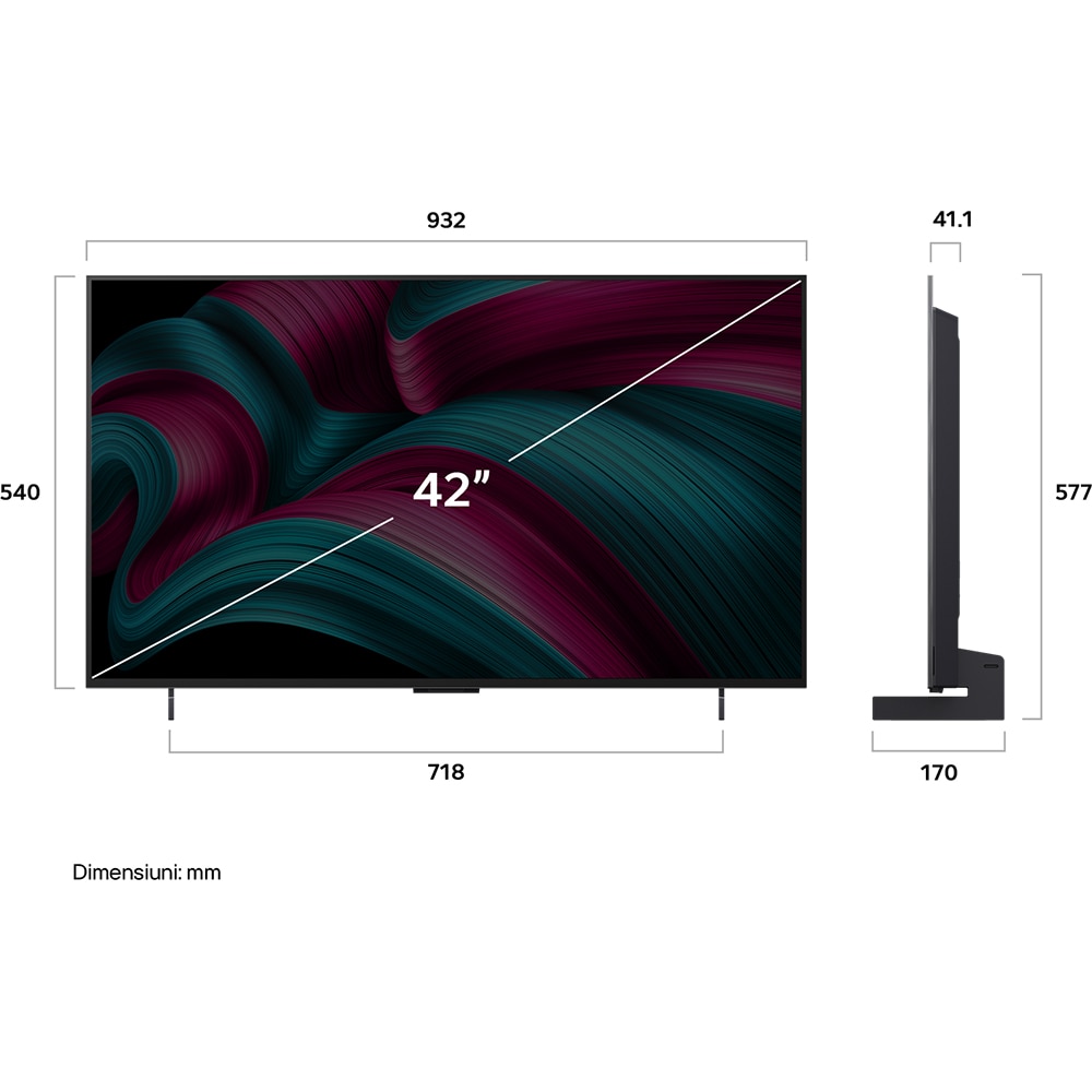 Televizor OLED Evo Smart LG 42C51LA, Ultra HD 4K, HDR, 105cm