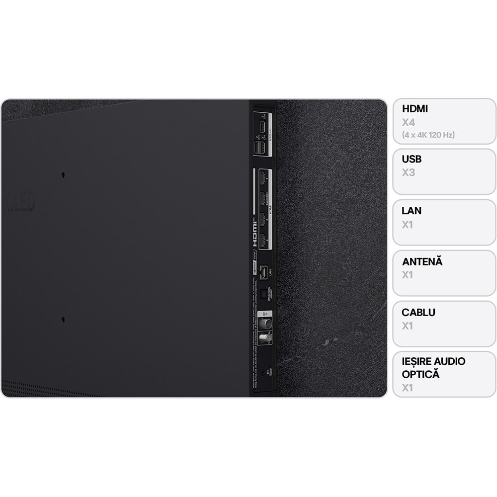 Televizor OLED Evo Smart LG 77C51LA, Ultra HD 4K, HDR, 195cm