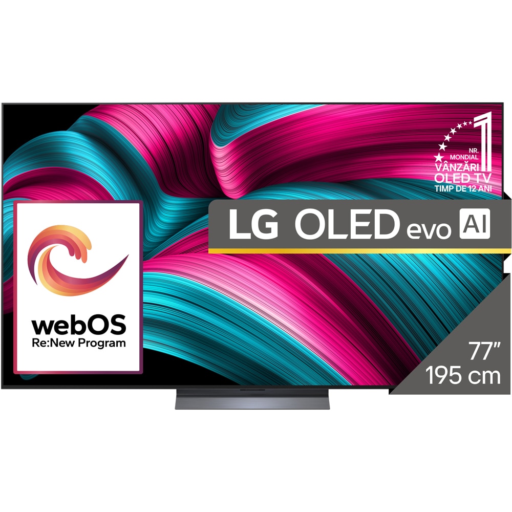 Televizor OLED Evo Smart LG 77C51LA, Ultra HD 4K, HDR, 195cm