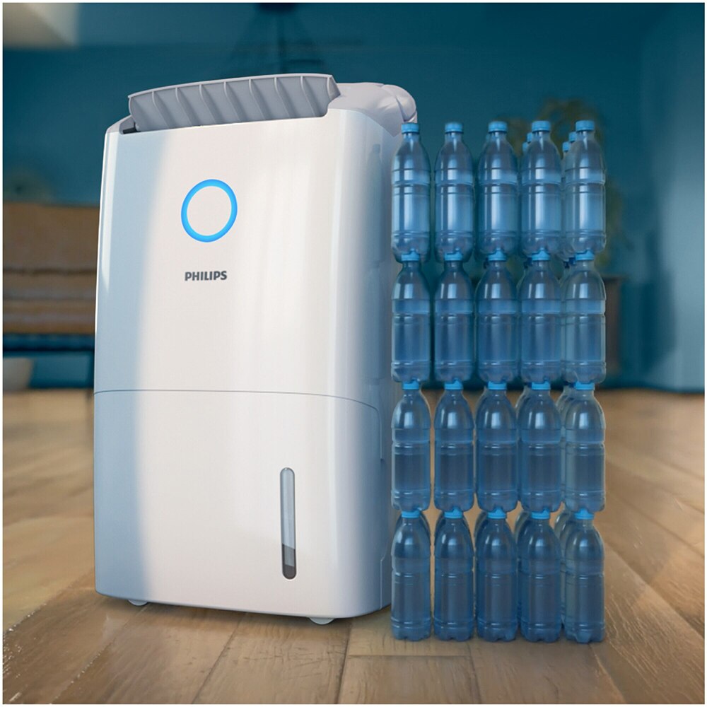 Dezumidificator si purificator aer PHILIPS Seria 5000 DE5305/11, 26.5 l/24 h, 4l, 270 m3/h, 245W, 54dB, HEPA NanoProtect, alb 