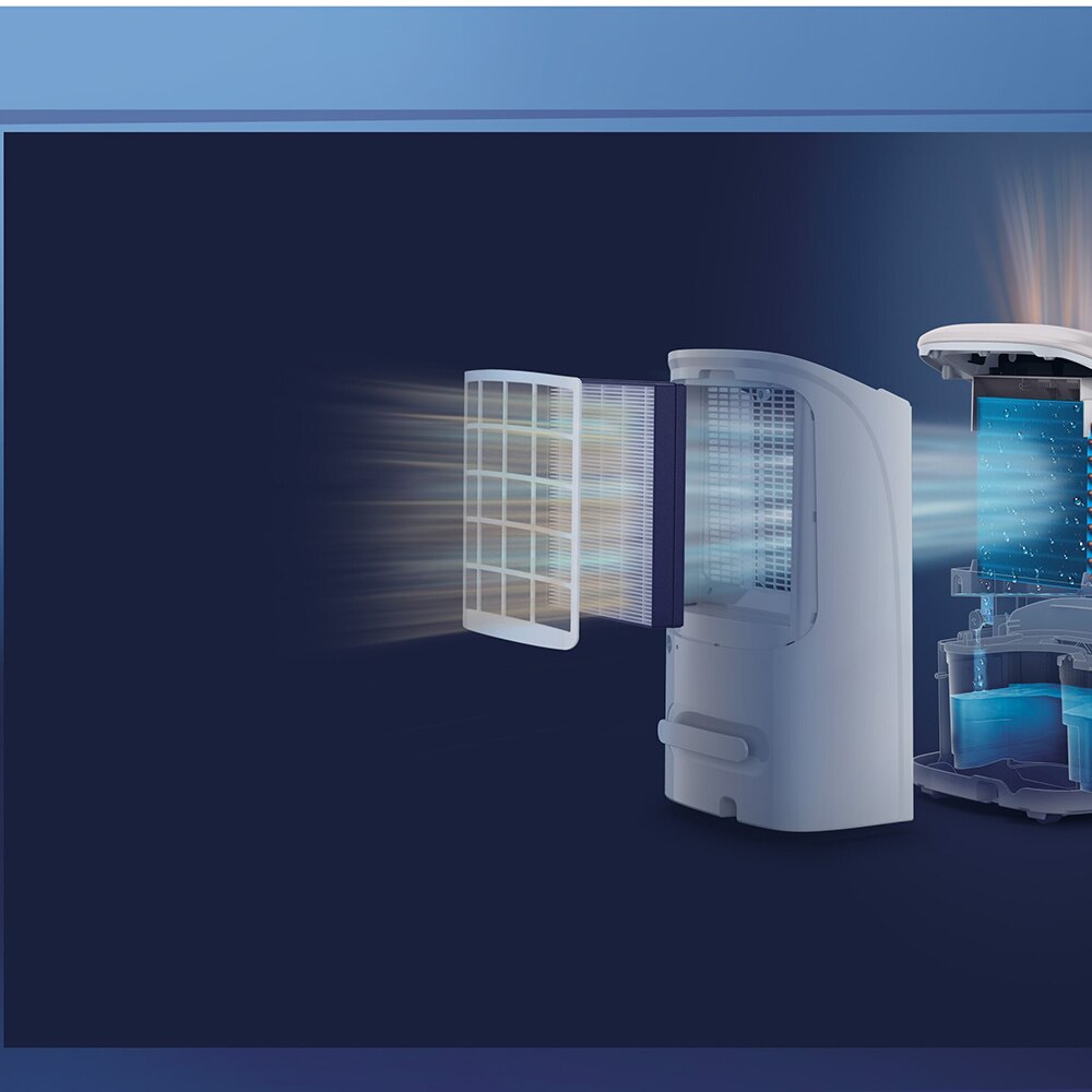 Dezumidificator si purificator aer PHILIPS Seria 5000 DE5305/11, 26.5 l/24 h, 4l, 270 m3/h, 245W, 54dB, HEPA NanoProtect, alb 