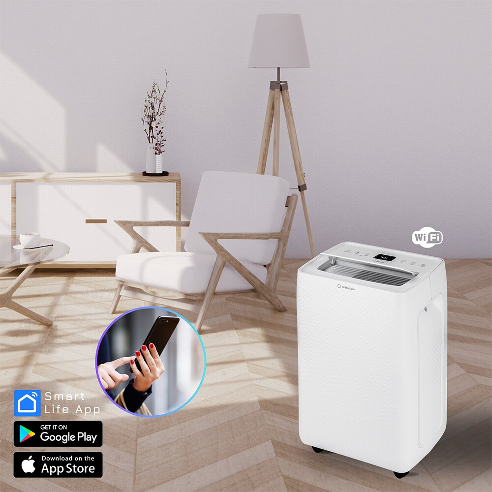 Dezumidificator Turbionaire SENSO N20 WiFi, 20 l/24h, Purificare prin ionizare, Silentios 41 dB, Rezervor 4.5l, 180 m/h, alb