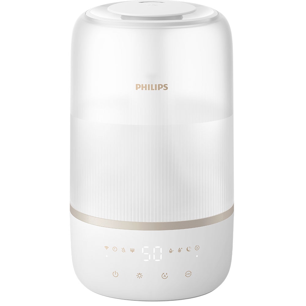 Umidificator PHILIPS HU1510/04, 3L, Wi-Fi, Mod nocturn, alb